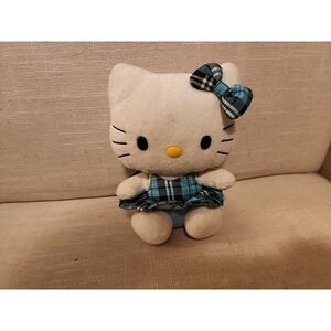 Hello Kitty TY By Sanrio plaid blue Dress With Bow